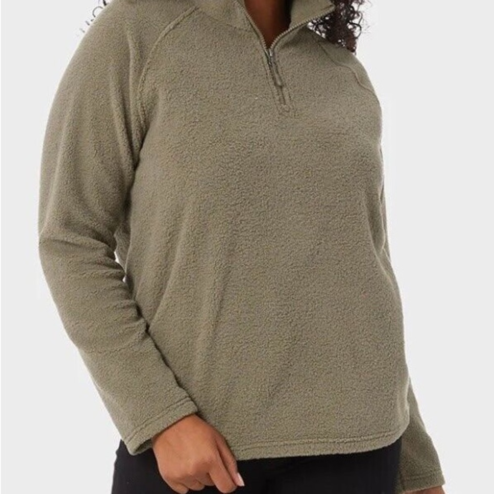 32 Degrees Sherpa Fleece Quarter Zip Top